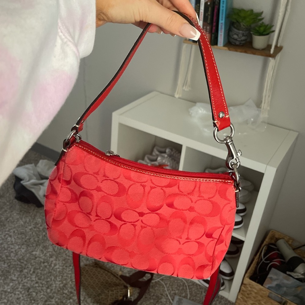 Y2K Red Coach Shoulder Bag